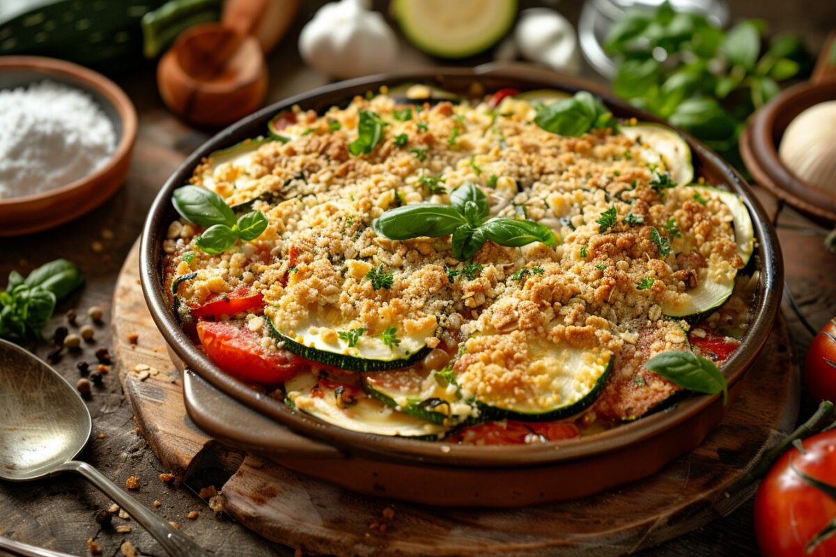 Comment le crumble salé aux courgettes et tomates pourrait changer vos dîners : ne manquez pas cette recette !