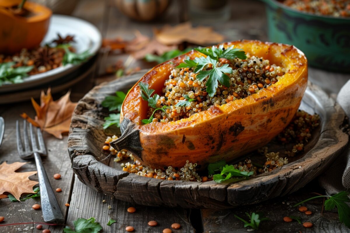 Comment transformer votre dîner avec un potimarron farci au quinoa et lentilles : changez de routine ce soir