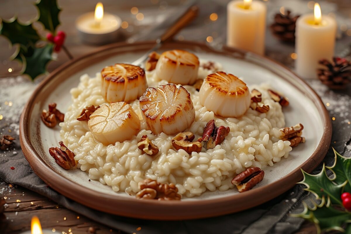Découvrez comment le risotto aux noix de Saint Jacques pourrait transformer votre repas de Noël : une recette pleine de surprises