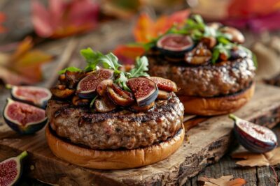 Le burger d'automne revisité : champignons et figues pour une explosion de saveurs surprenantes