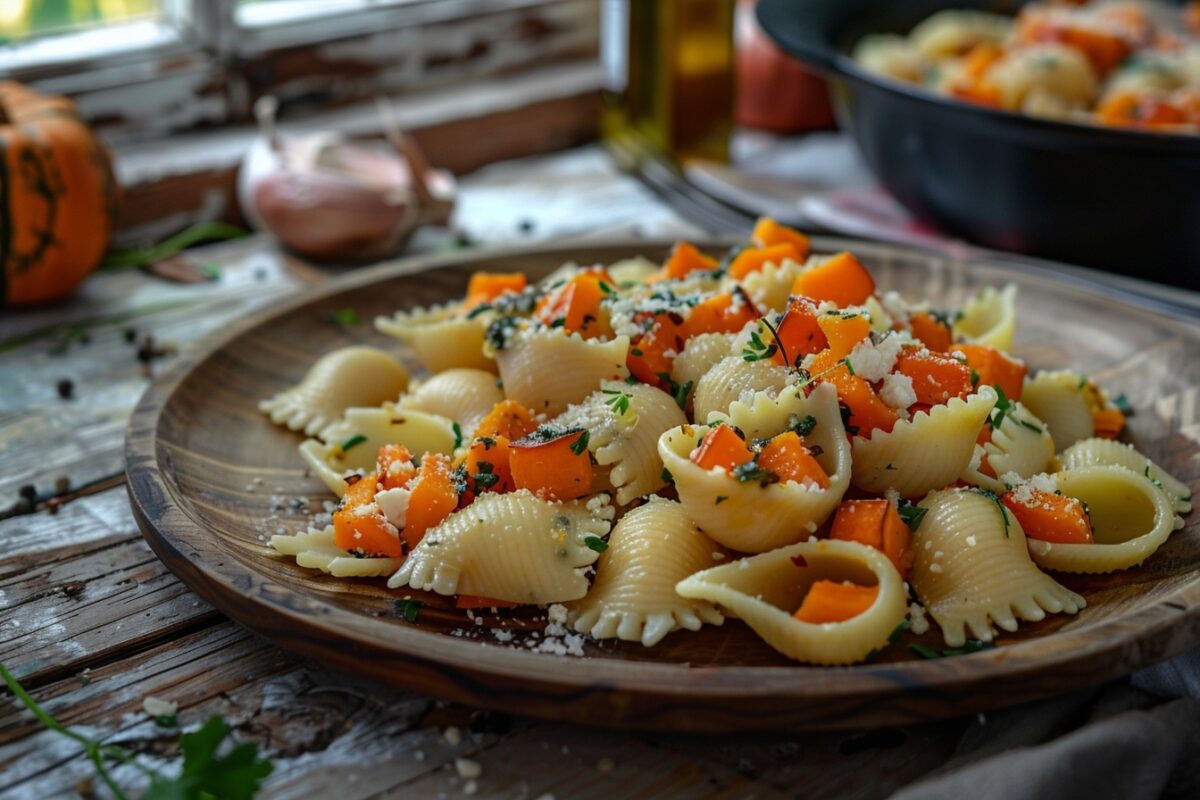 Votre assiette d'automne vous appelle : découvrez comment transformer vos conchiglionis avec butternut, carotte et ricotta