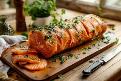 Votre prochain grand succès culinaire pour les fêtes : préparez une bûche salée au saumon qui étonnera tous vos invités