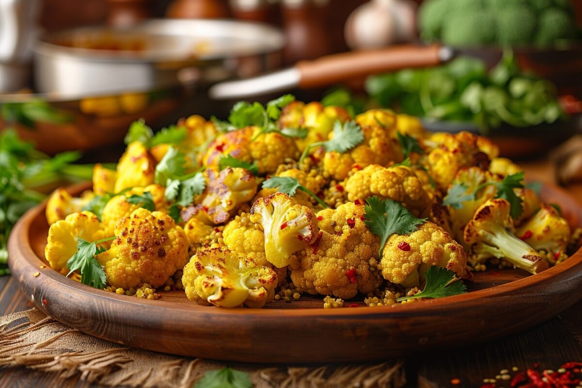 Votre prochain plat préféré : chou-fleur rôti au curry et boulghour, une explosion de saveurs surprenante