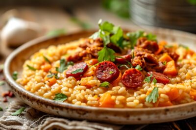 Vous n'avez jamais goûté un risotto comme celui-ci : découvrez la magie de la patate douce avec un twist de chorizo